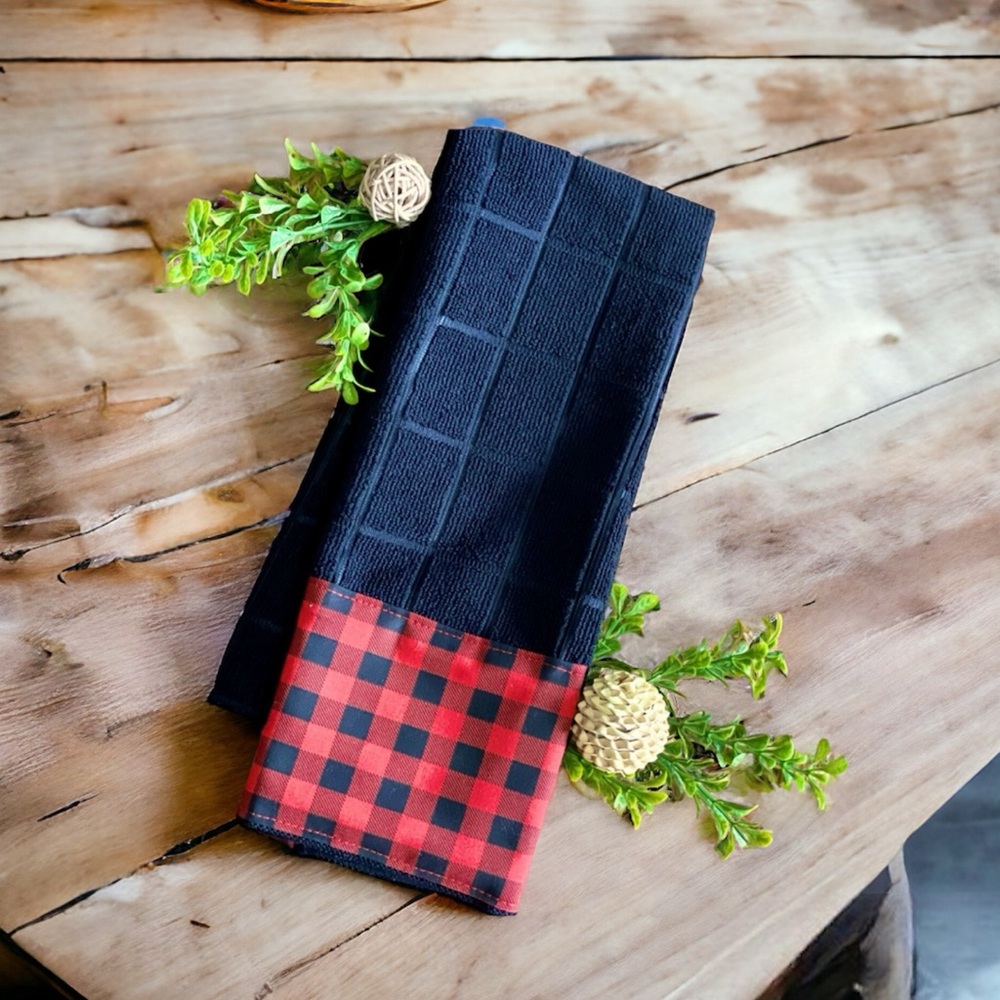 ⤵️🆕 Buffalo plaid Kitchen tea towel
